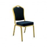 Banketní židle AMADEUS, zlatá/modrá