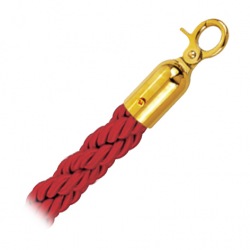 Lano Rope, pletené, červené/zlaté, 150 cm