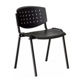 Plastová židle Layer, barva černá, černý rám